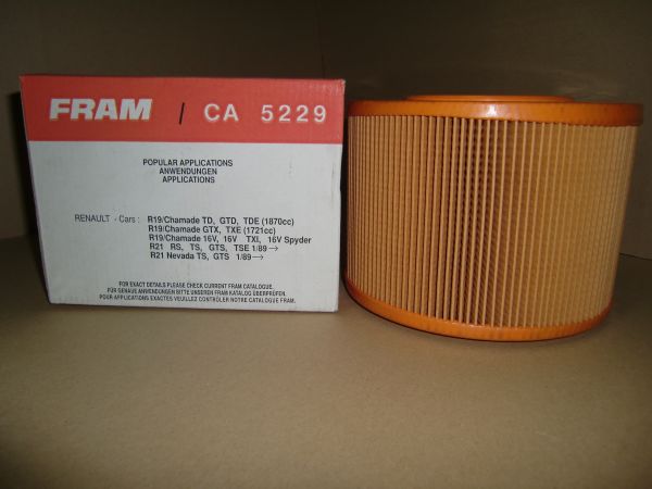 Vzduchový filtr ARO 10; RENAULT 19 I, 19 I CHAMADE, 19 II, 19 II CHAMADE, 21, LAGUNA I, MEGANE I, MEGANE I CLASSIC, MEGANE I COACH, MEGANE SCENIC 1.7-2.0 03.86-10.06