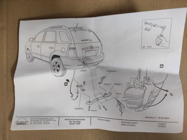 ZADNÍ CHROMOVÝ NÁRAZNÍK KIA SPORTAGE